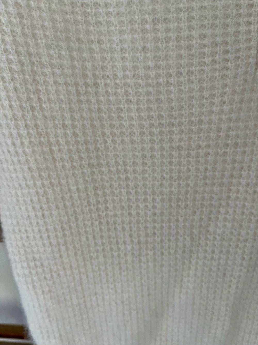 Joie 100% cashmere Ivory Waffle-Knit Henley Sweater - Picture 4 of 6